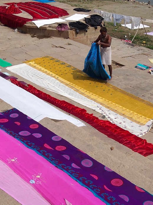 Lessive Sari Varanasi 